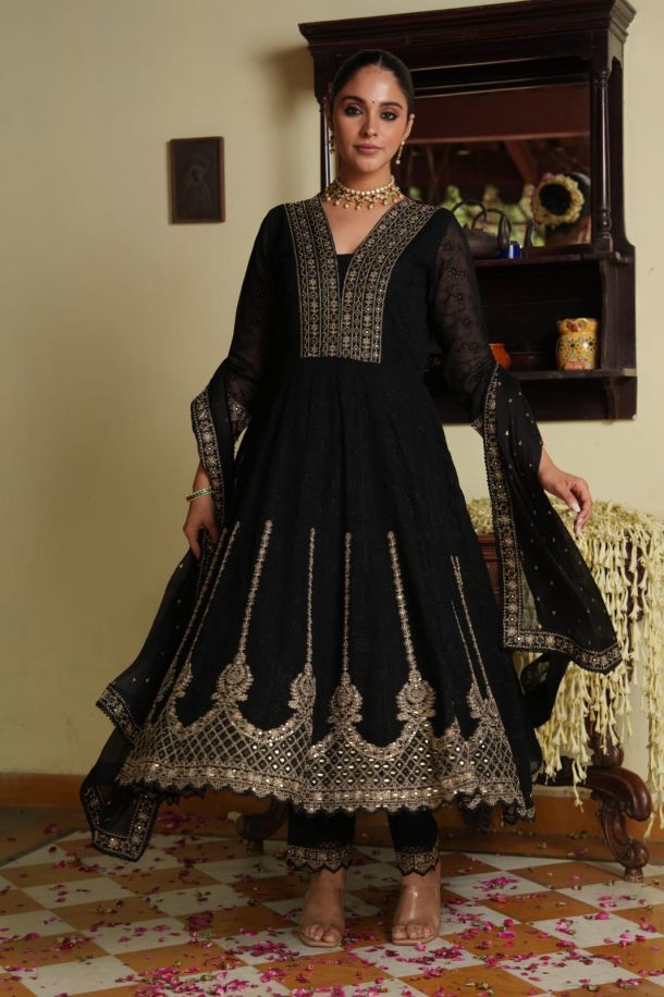Georgette Anarkali Kurta Set